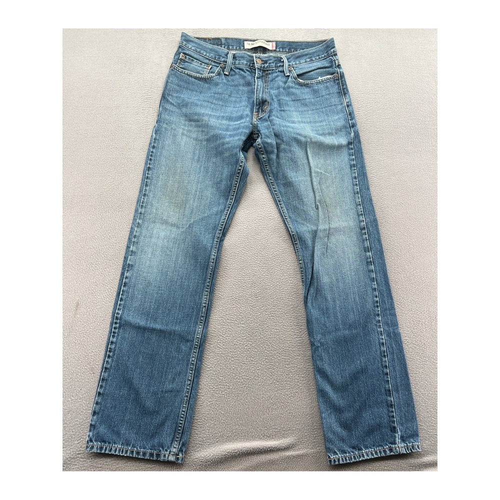 Levis 514 Slim Straight Jeans Mens 34x34 Medium Wash Blue Denim Pants